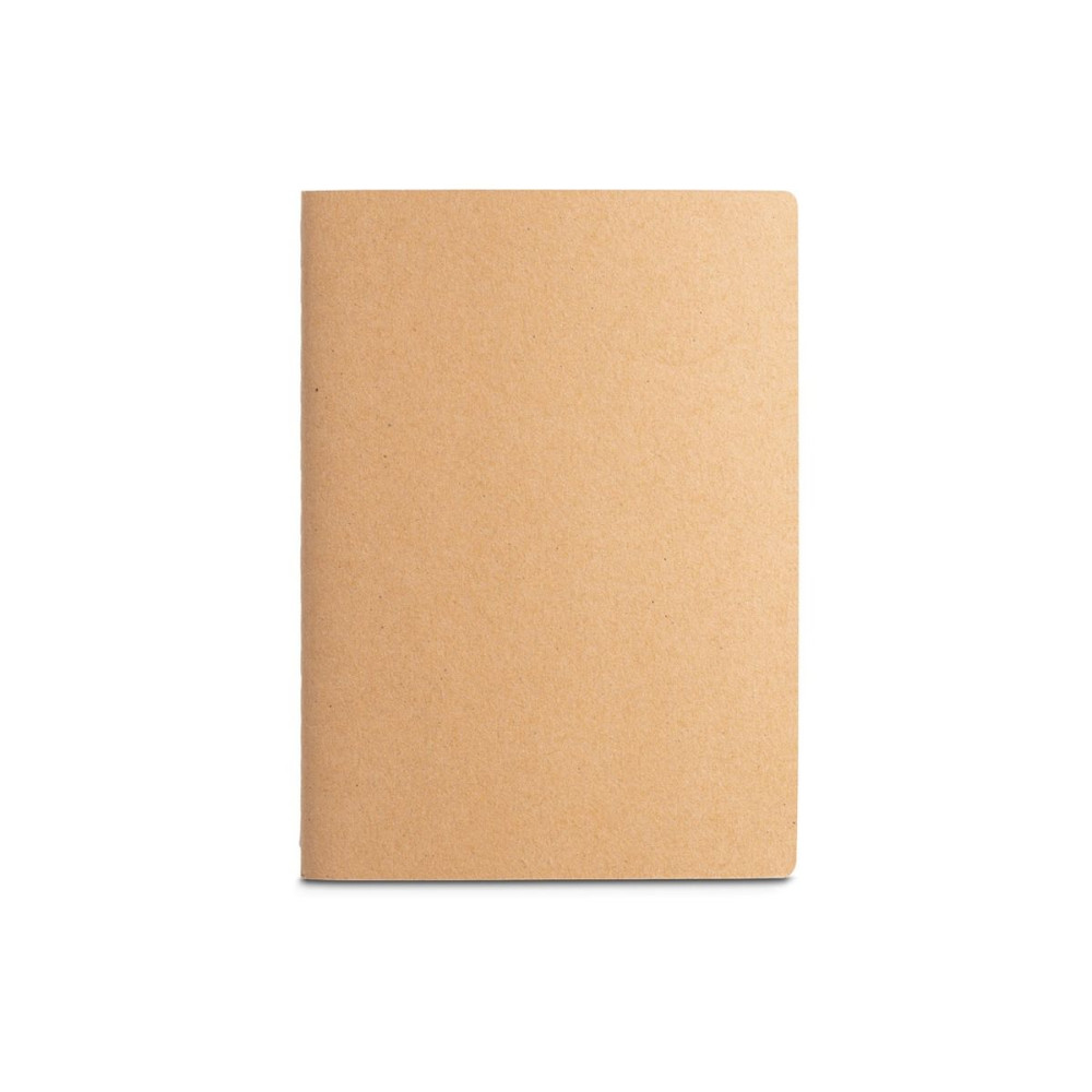 ALCOTT A4 - A4 notepad with Kraft paper cover (250 g/m²) and plain pages