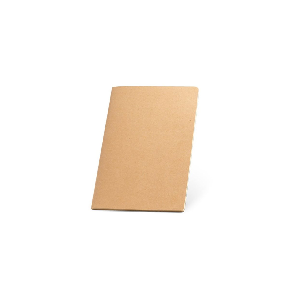 ALCOTT A5 - A5 notepad with Kraft paper cover (250 g/m²) and plain pages