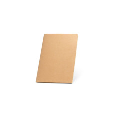ALCOTT A5 - A5 notepad with Kraft paper cover (250 g/m²) and plain pages
