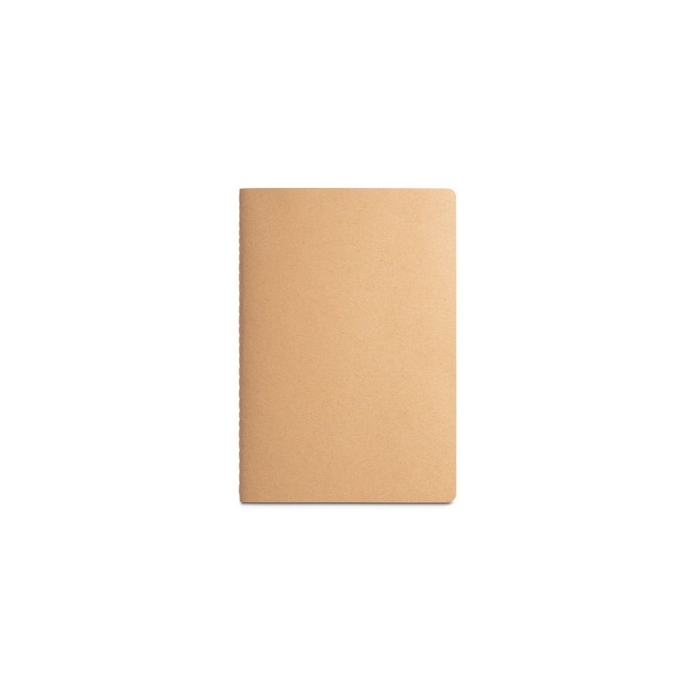 ALCOTT A5 - A5 notepad with Kraft paper cover (250 g/m²) and plain pages