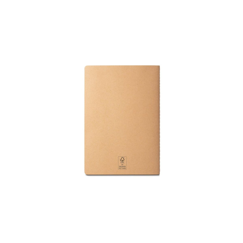 ALCOTT A5 - A5 notepad with Kraft paper cover (250 g/m²) and plain pages