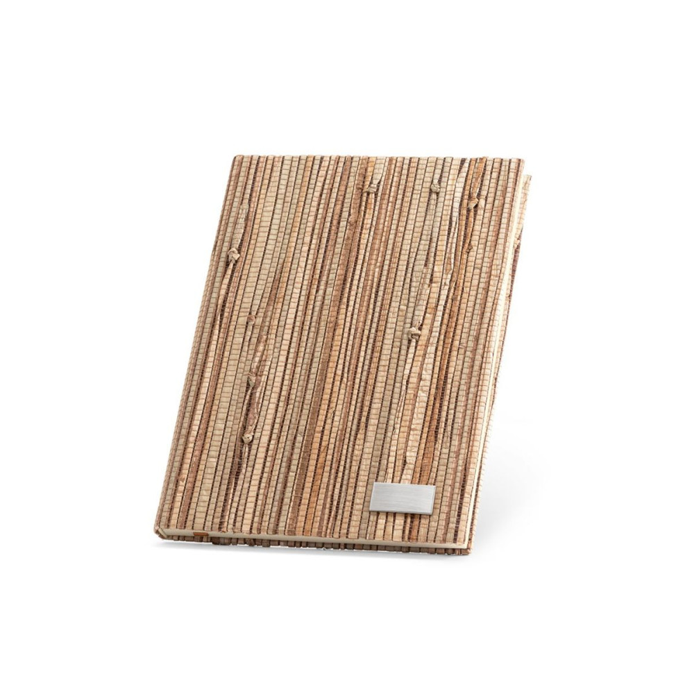 NERUDA - A5 notebook in natural straw fiber with recycled pages made from FSC™ certified material and other controlled materials