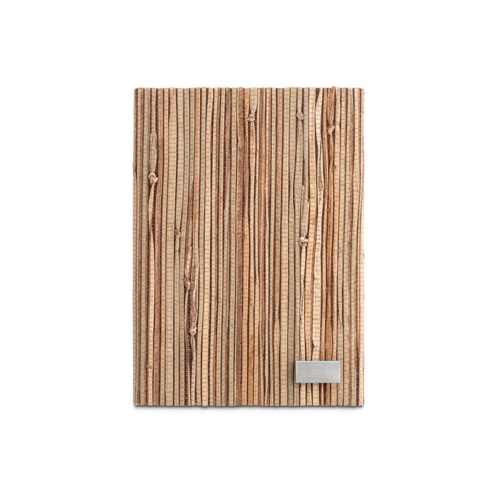 NERUDA - A5 notebook in natural straw fiber with recycled pages made from FSC™ certified material and other controlled materials