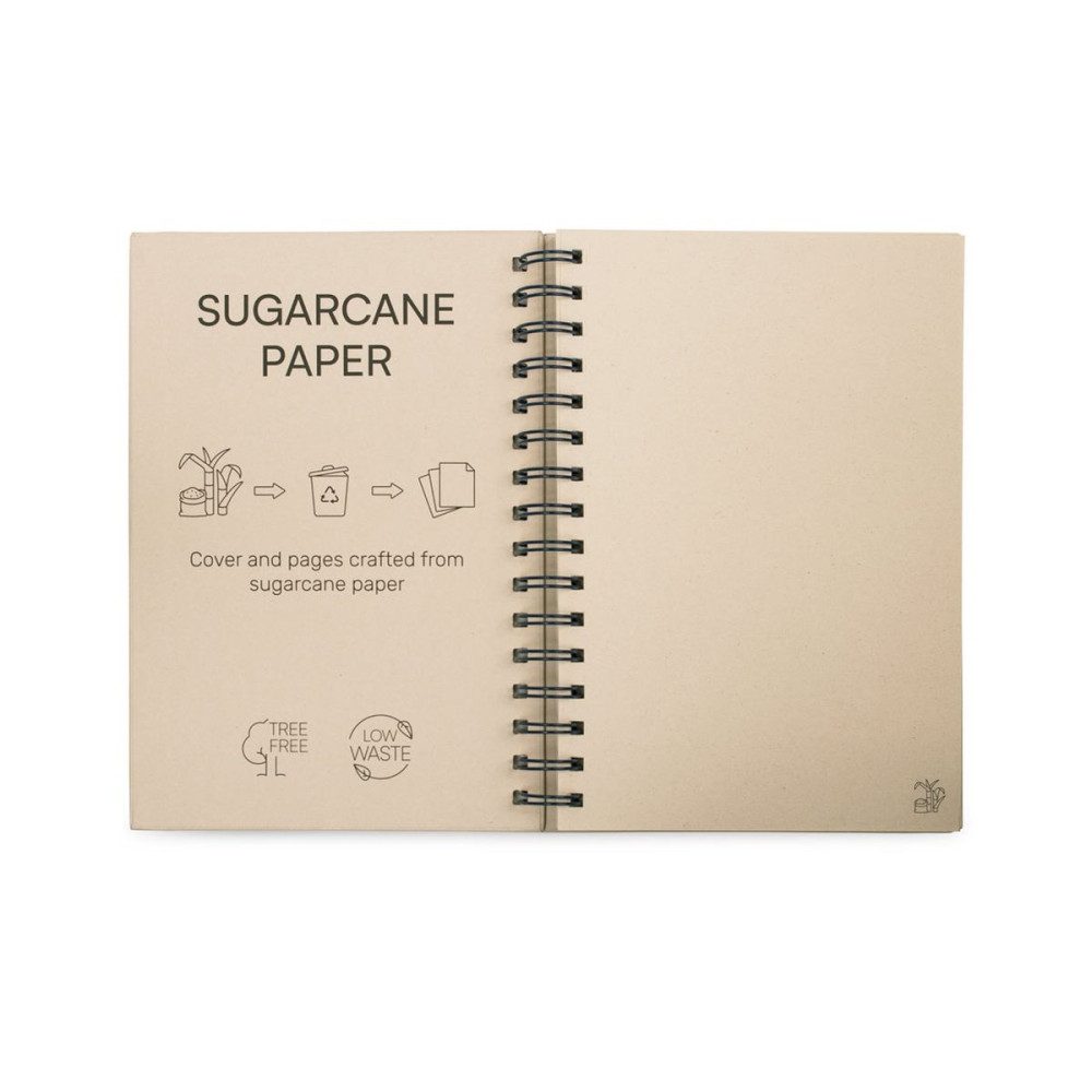 PROUST - A5 notebook with rings, hard cover, made of sugar cane paper (80% sugar cane) with plain pages