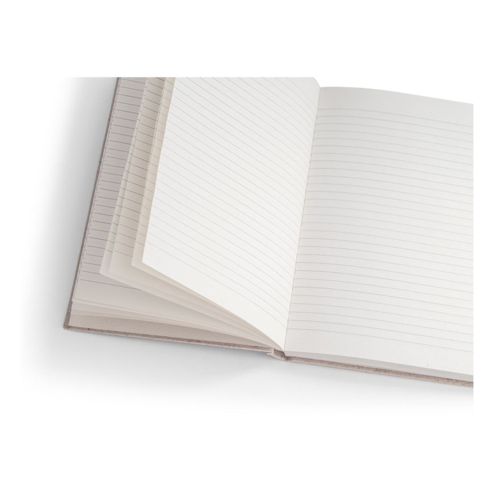 ORGANIC RIGID - A5 notepad with hard cover made from organic elephant matter (80%)