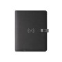 EMERGE A5 FOLDER - A5 folder in 300D recycled polyester (100% rPET) with wireless charger EMERGE A5 FOLDER - A5 folder in 300D recycled polyester (100% rPET) with wireless charger