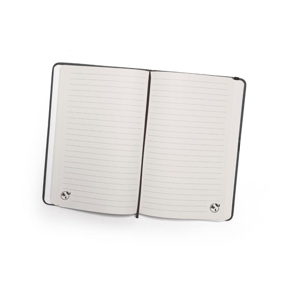 CAMPUS - A5 hardcover notebook in PU (35% recycled) with lined pages 100% recycled