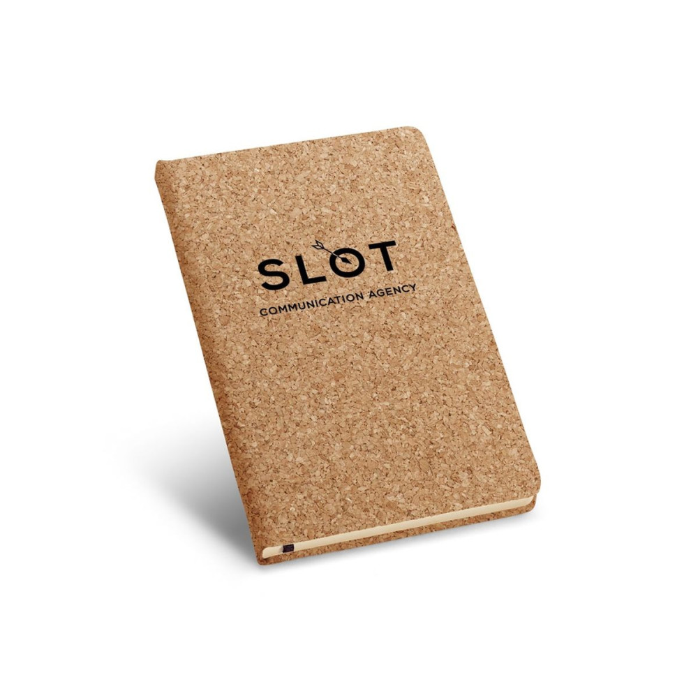 ADAMS A6 - A6 cork notepad with ivory-colored plain sheets