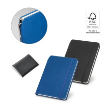 MORIAH - A5 notebook in PU with lined sheets, made from FSC™ certified material and other controlled materials