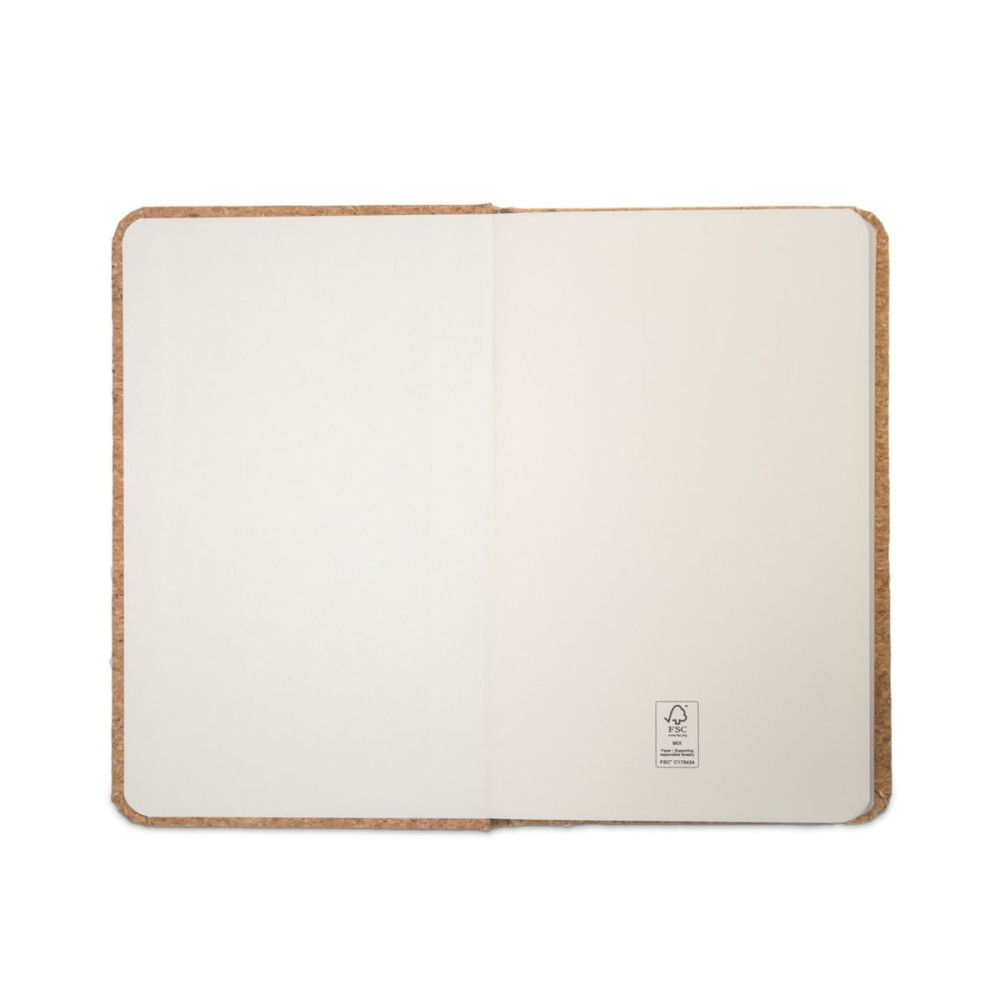 HAWKINS - Pocket cork notebook with plain pages, in FSC™ certified material and other controlled materials