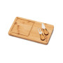 WOODS - Bamboo cheese board with 2 bamboo and stainless steel accessories WOODS - Bamboo cheese board with 2 bamboo and stainless steel accessories