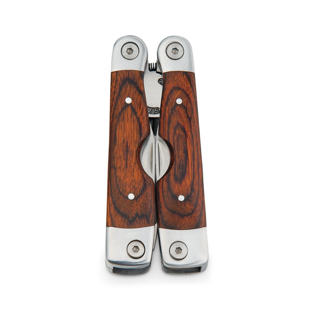 MAGNUM - Folding pliers with multi-function tools in stainless steel and wood