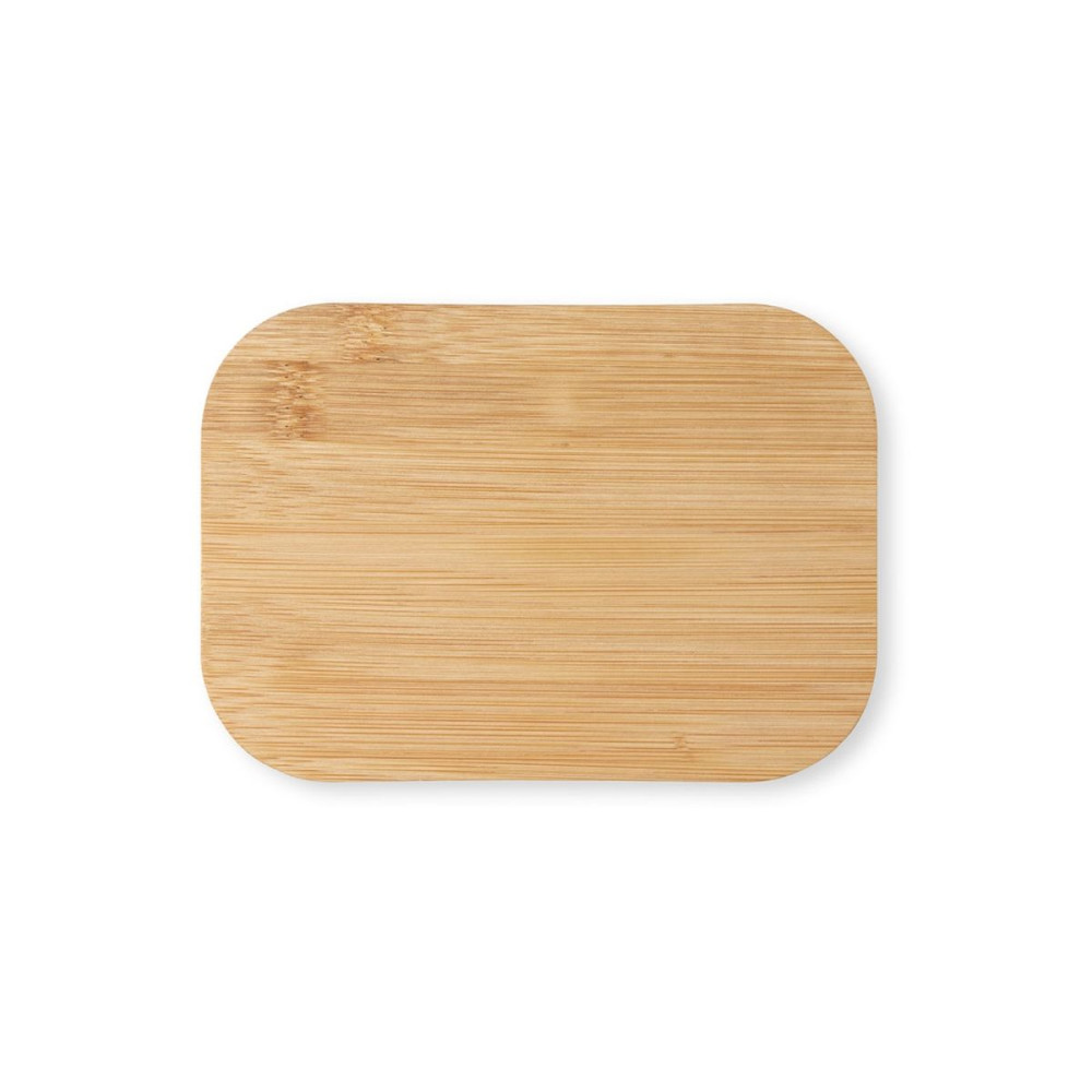 SHINO - Lunch Box. Stainless steel lunch box with bamboo lid