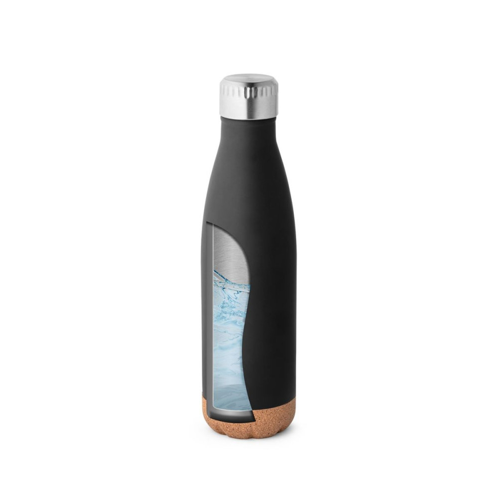 SOLBERG - Stainless steel thermos and cork base 560 mL