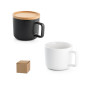 FANGIO - 230 mL ceramic mug with lid and bamboo base FANGIO - 230 mL ceramic mug with lid and bamboo base