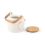 GLOGG - 700 mL ceramic teapot with bamboo lid GLOGG - 700 mL ceramic teapot with bamboo lid