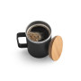 LAUDA - Mug in 90% recycled stainless steel with bamboo lid 420 mL LAUDA - Mug in 90% recycled stainless steel with bamboo lid 420 mL