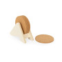 PLYCORK - Plywood stand with 6 cork coasters PLYCORK - Plywood stand with 6 cork coasters
