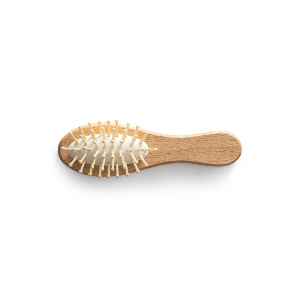 DERN - Wooden hairbrush with round bamboo bristles