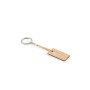 HOPPS - Rectangular bamboo keyring with PET cord HOPPS - Rectangular bamboo keyring with PET cord