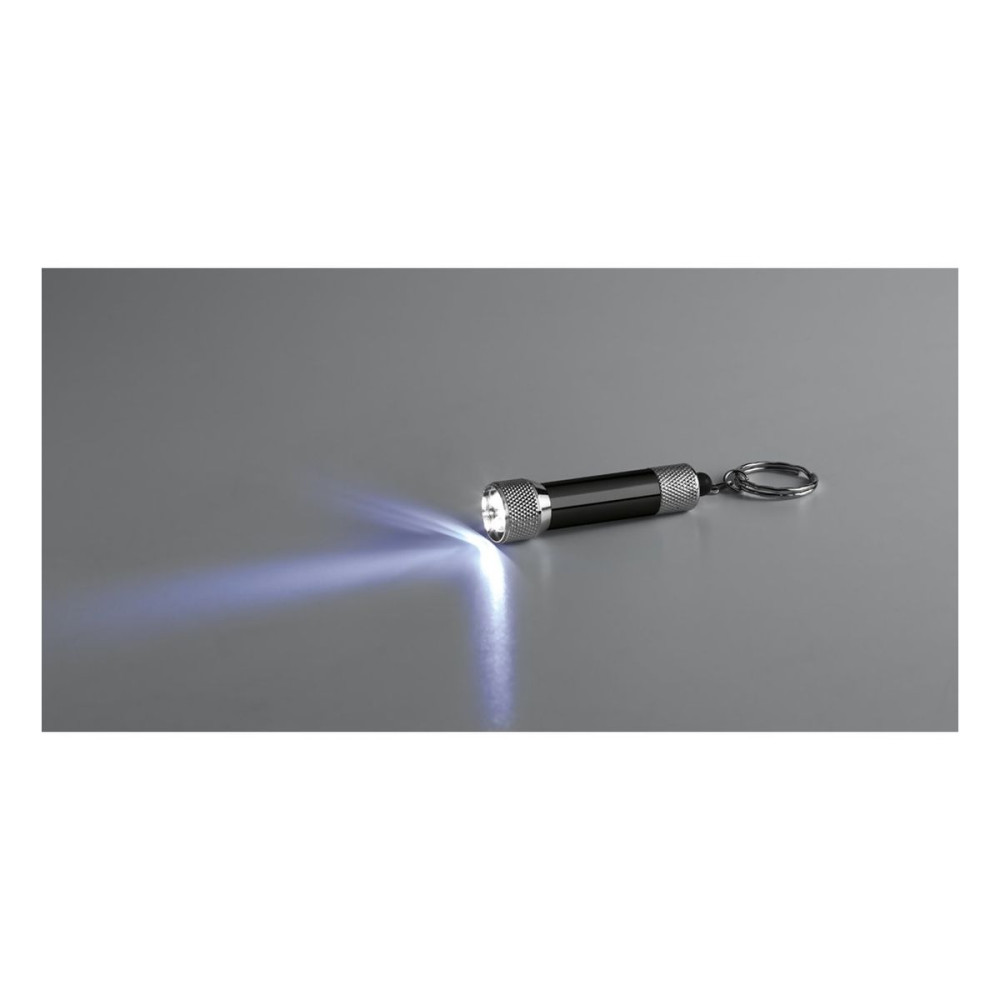 RE-LERGAN - Aluminium keyring (92% recycled) with 3-light LED torch