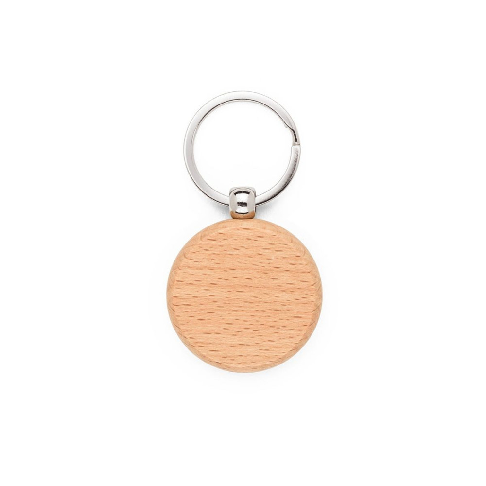 STEWIE ROUND - Round keyring in beech wood