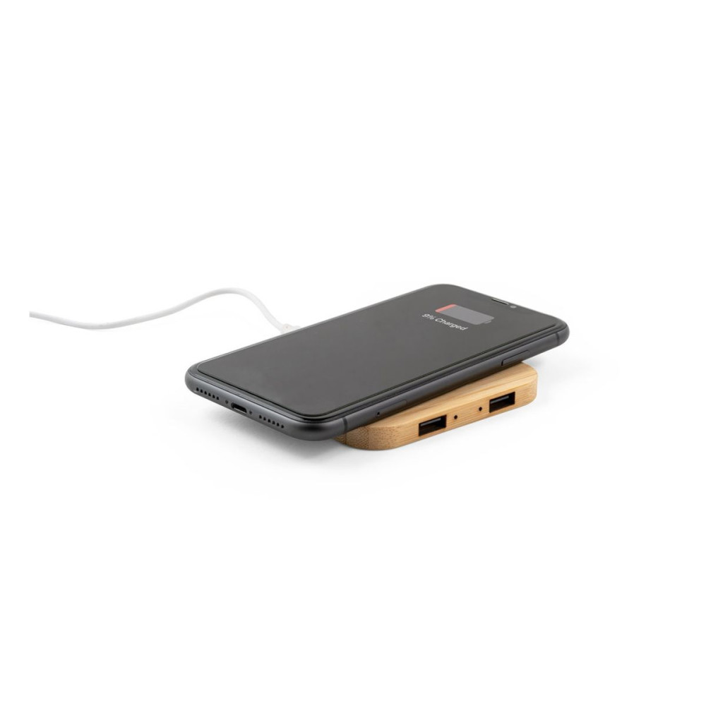 DALTON - Superfast 15W bamboo wireless charger