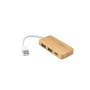 MOSER - HUB with 2 USB-A and 1 USB-C ports in bamboo MOSER - HUB with 2 USB-A and 1 USB-C ports in bamboo