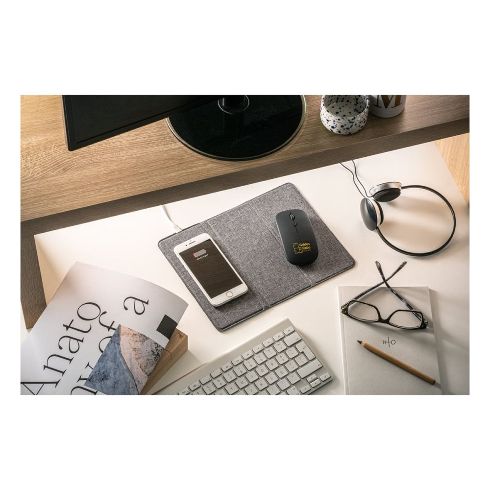 KHAN - Wireless mouse with 500mAh battery in recycled ABS (100% rABS)