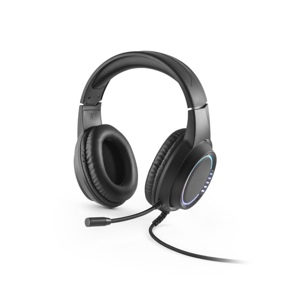 THORNE HEADSET RGB - ABS headphones with 2m cable, microphone and RGB LED lights