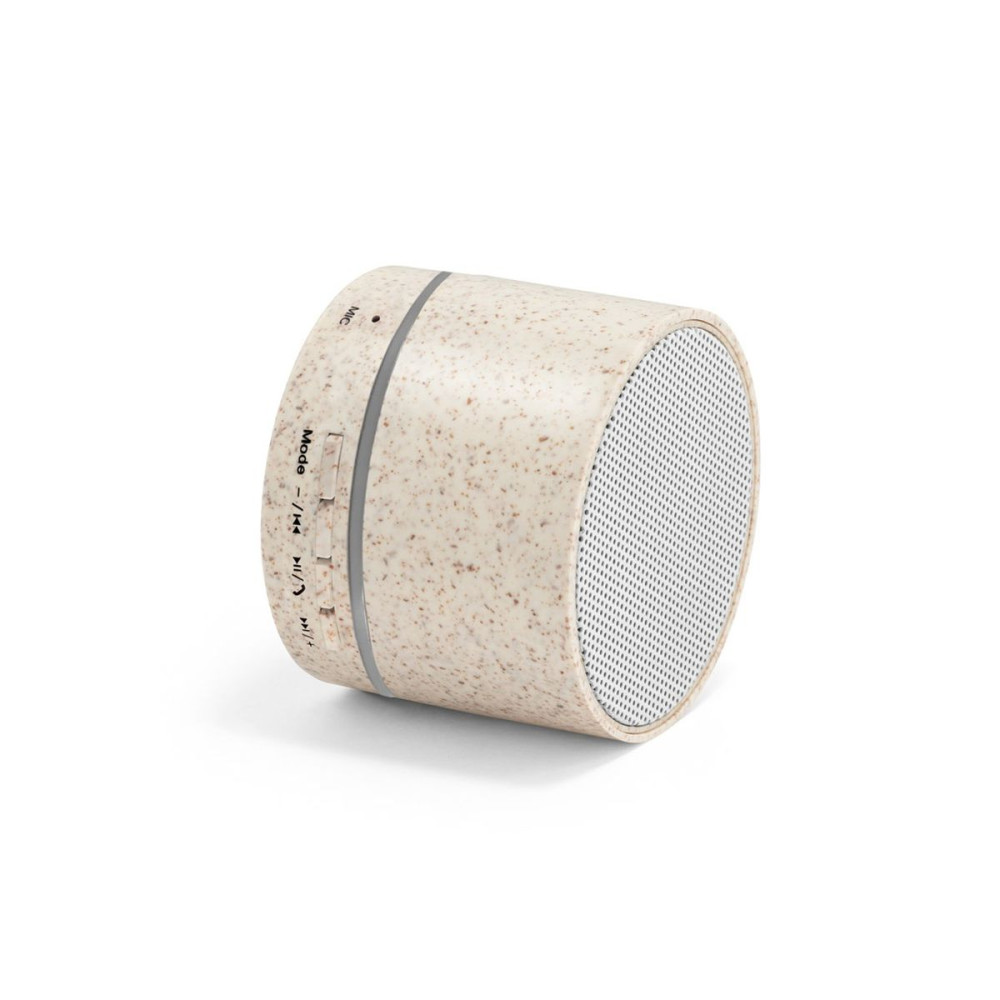 RE-LINEU - 3W portable speaker with 4h30m battery life in straw fibre and recycled ABS (100% rABS)