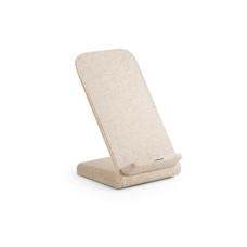 ENGLERT - Smartphone holder with 15W superfast wireless charger in recycled ABS (100% rABS) and bamboo