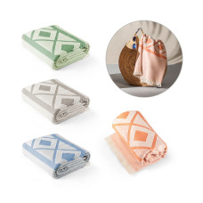 MALEK - Multifunctional bath towel (350g/m²) made of light and resistant cotton (85%) and recycled cotton (15%)