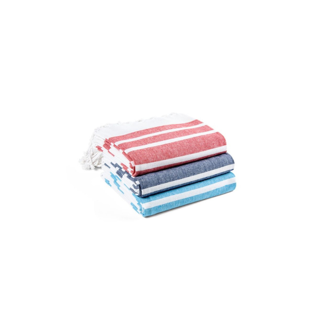 SARDENHA - Beach towel in cotton (70% recycled) and polyester (30% recycled) (180 g/m²)